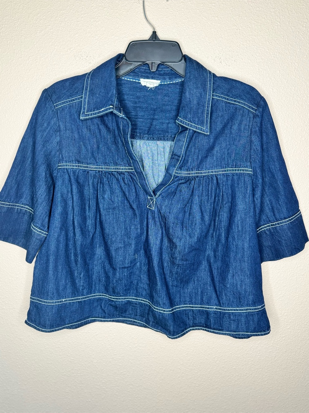 Pilcro short sleeve denim swing top size S - Picture 4 of 5
